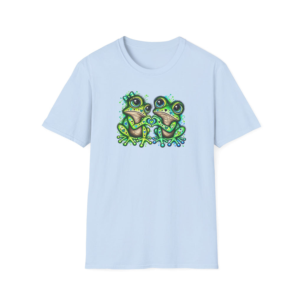 Love Toads green and aqua Unisex Softstyle T-Shirt