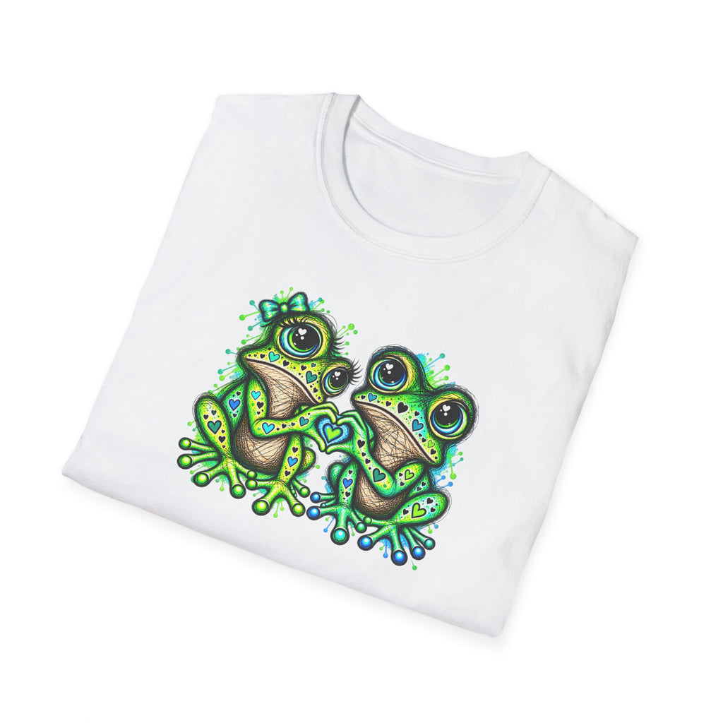 Love Toads green and aqua Unisex Softstyle T-Shirt