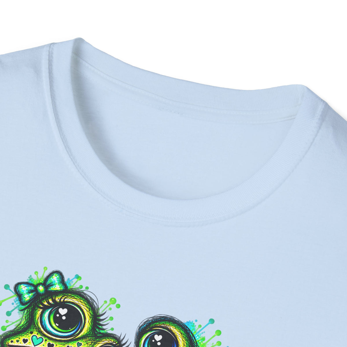 Love Toads green and aqua Unisex Softstyle T-Shirt