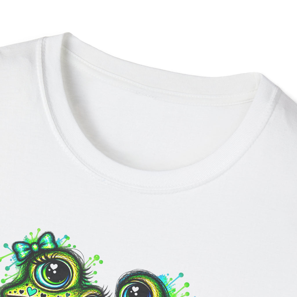 Love Toads green and aqua Unisex Softstyle T-Shirt