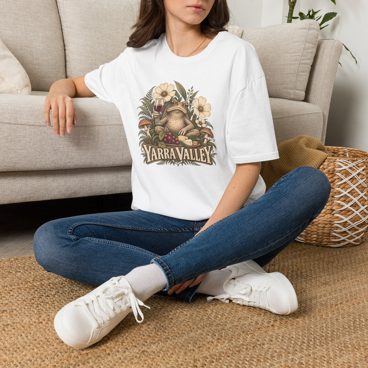 Yarra Valley toad with red wine Unisex Softstyle T-Shirt