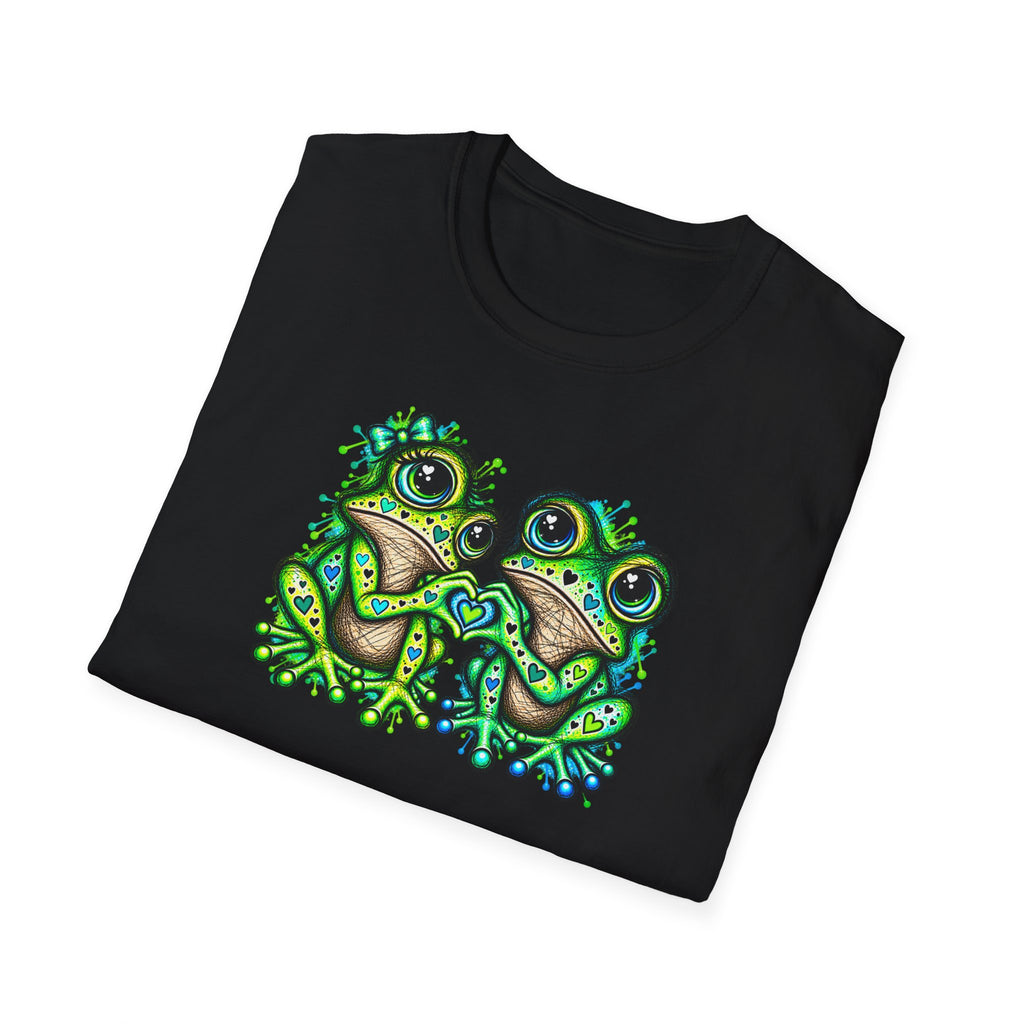 Love Toads green and aqua Unisex Softstyle T-Shirt